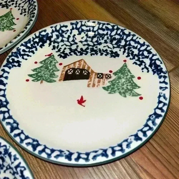 Holiday Wilderness by TIENSHAN Salad Plate Discontinued Set Of 4 🎁 Great Gift! - Picture 6 of 9